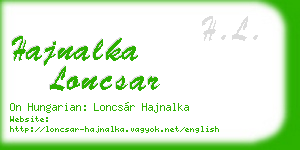 hajnalka loncsar business card